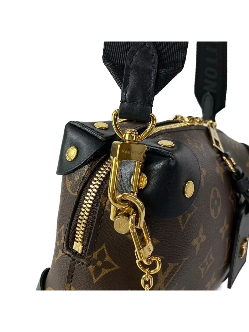 Louis Vuitton Shoulder Bag Monogram Petite Malle Souple Noir